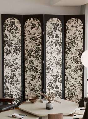 法可式复古jtJt3CXm屏风隔断客厅遮挡公室玄办关装饰折复古高端移
