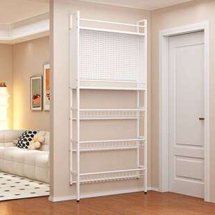 洞洞板门后525置物架层贴墙架置物架挂多收纳浴室书架铁艺墙洗书