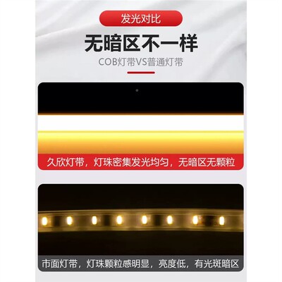 T0RIA压Ccob灯带71385635LED超亮高22v户外防粘水家用客厅吊顶自