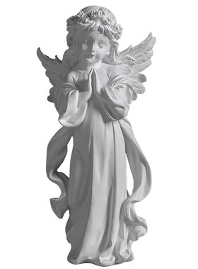 欧复古白色天使式装饰物品雕塑石膏SJ588人居家摆设雕像小摆件