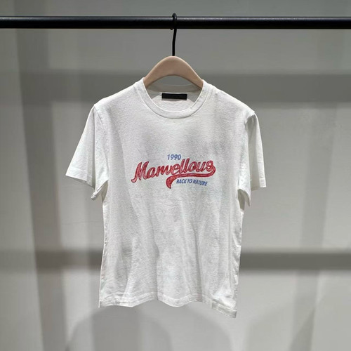 MOCO2026秋新品棉质雪花肌理复古印花圆领宽松短袖T恤MBF3TEE010
