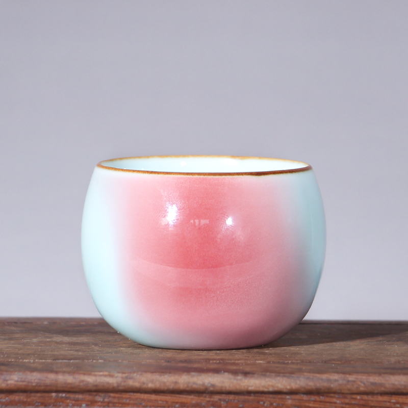 神垕钧瓷茶具王彪大师级全手工美人醉鸡蛋杯陶瓷窑变功夫茶具