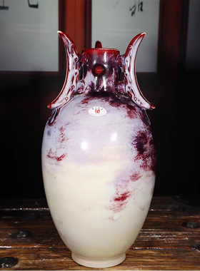 钧瓷摆件孔家钧窑连升三级大师收藏作品河南神垕钧窑花瓶送礼高档