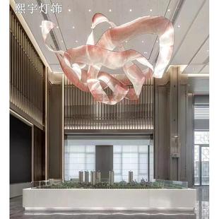 售楼部沙盘飘带灯酒店大堂宴会厅别墅过道店铺商用创意吊灯