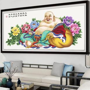 线绣挂画 春天十字绣花开富贵刺绣大幅客厅家用手工自己2024新款
