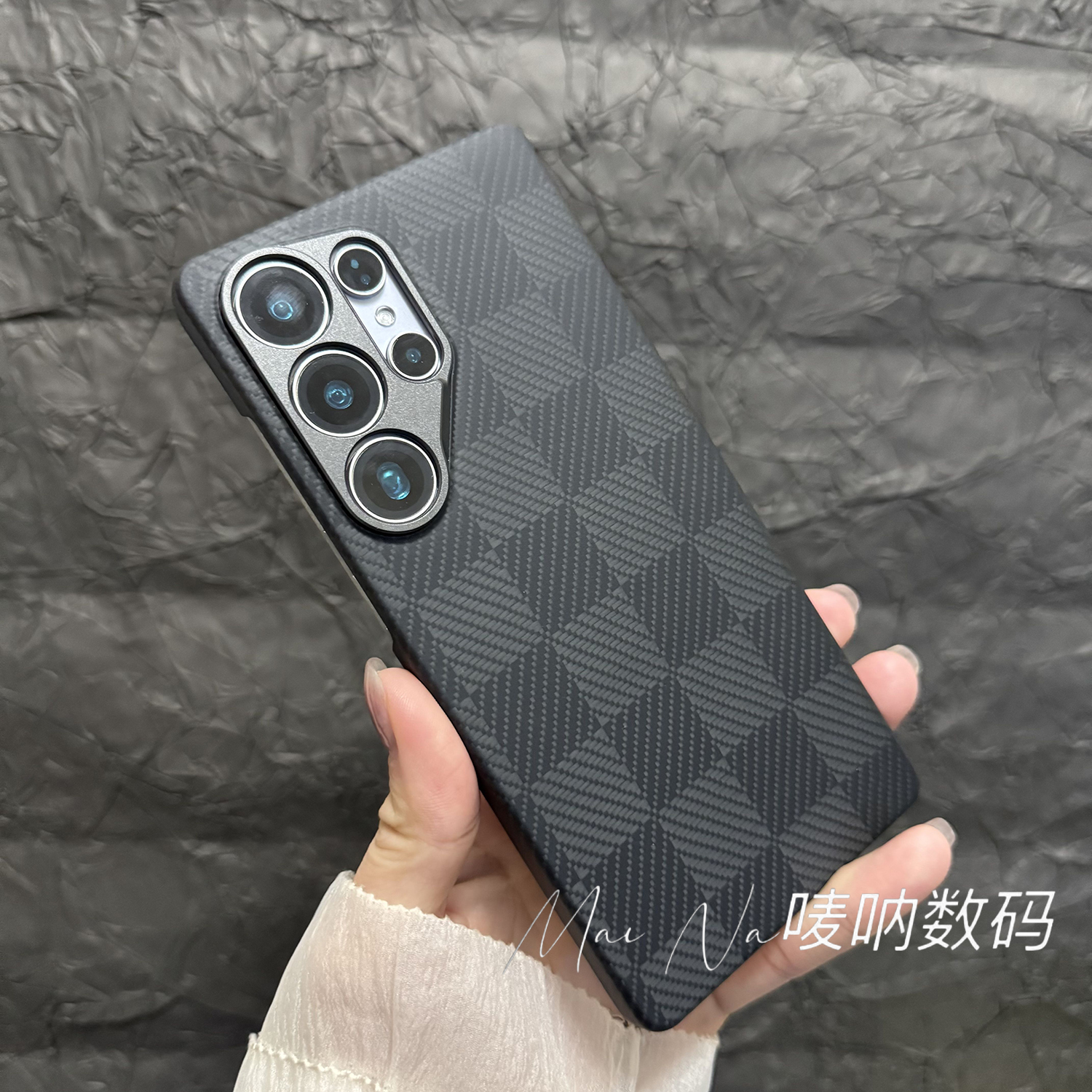 适用三星S25Ultra超轻薄凯夫拉碳纤维Magsafe磁吸S25U商务S24Ultra手机壳S23Ultra芳纶纤维壳