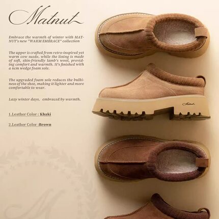 MATNUT PLATFORM SNOW BOOTS 休闲 复古 保暖 坡跟厚底毛靴雪地靴