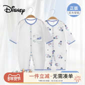 迪士尼婴儿衣服夏季 爬服哈衣 超薄空调服长袖 薄款 宝宝连体衣夏款