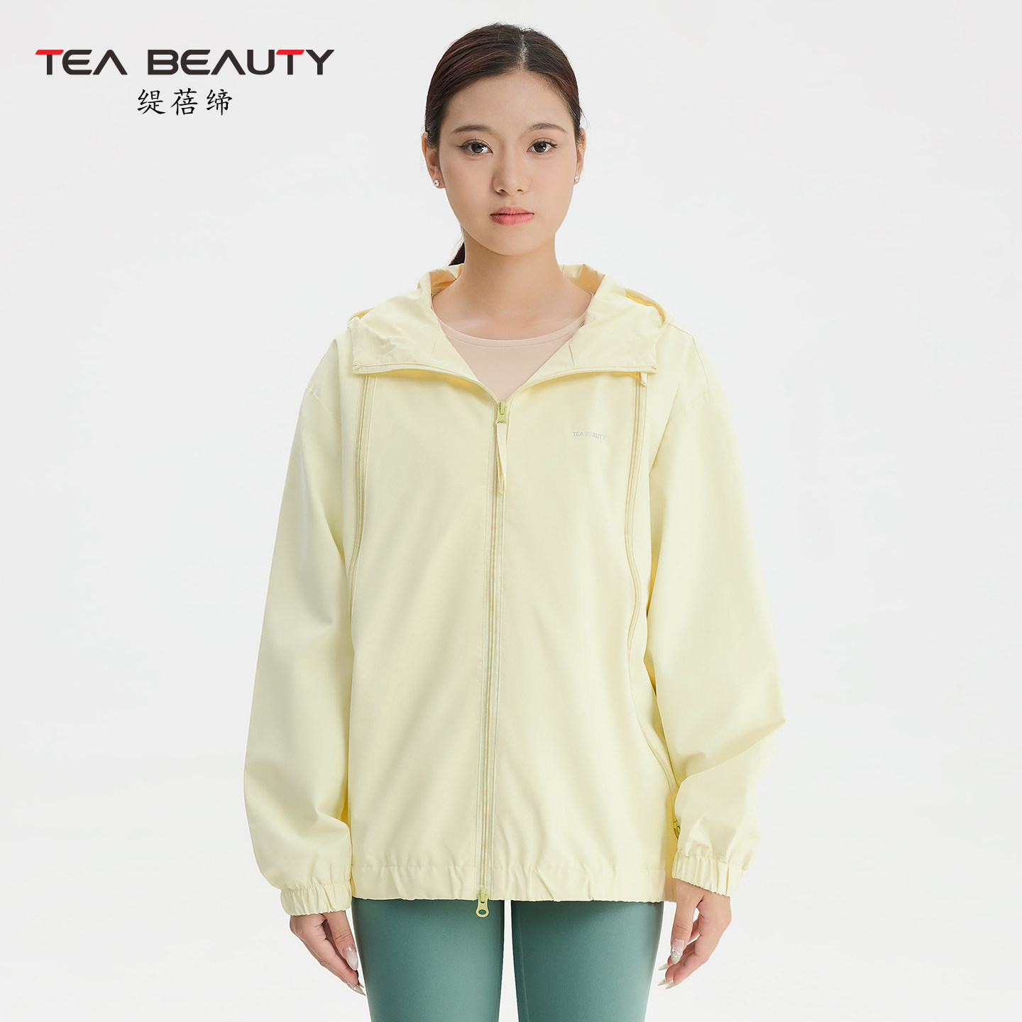 TeaBeauty连帽短款防风风衣女