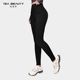Tea 瑜伽打底裤 Beauty高腰鲨鱼裤 女健身运动紧身羊毛蚕丝加绒长裤