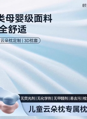 时光存折儿童T1云朵枕3DA类母婴级面料安全舒适易去污冰丝枕套T2