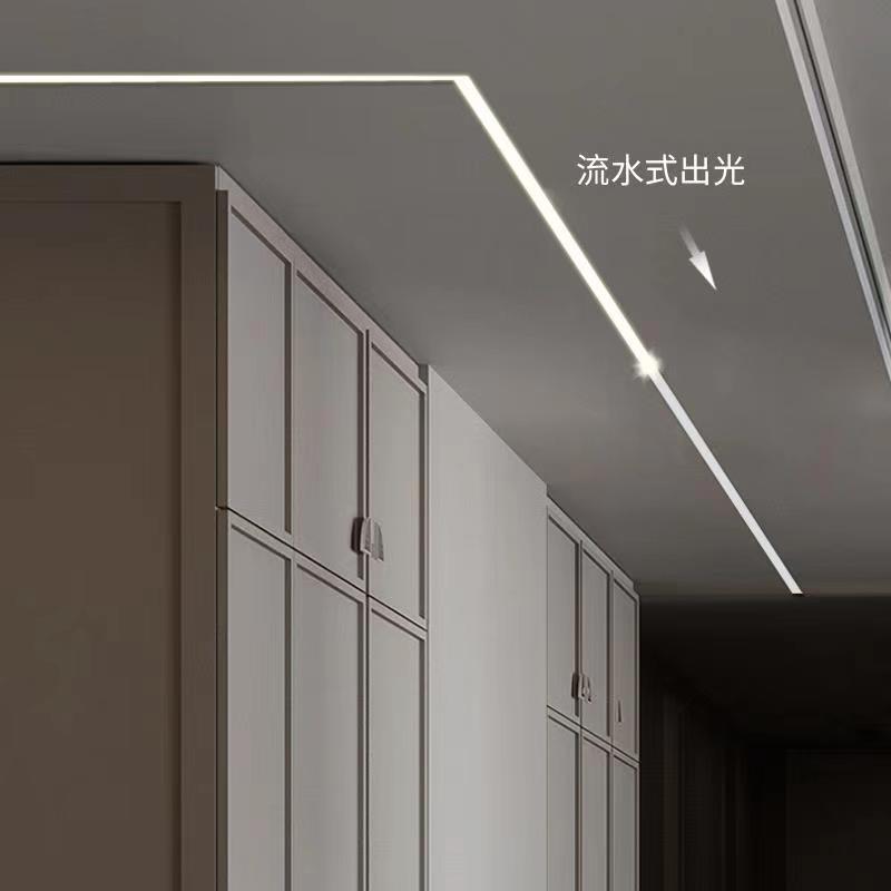 追光流水线形灯带嵌入式LED跑马线条灯回流线性灯铝合金线型灯槽