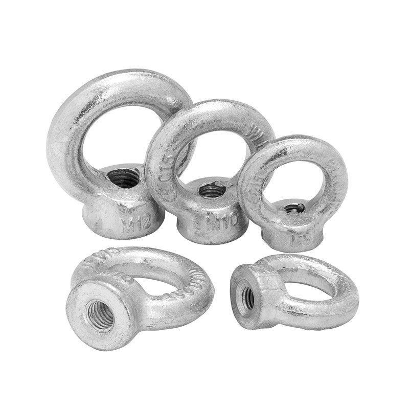 gb825国标镀锌吊环螺母吊耳手拧螺母铁圆环螺丝内丝德标吊母M6~64