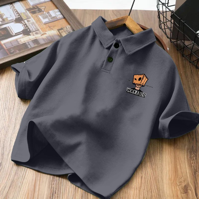 2024新款童装纯棉Polo衫短袖t恤夏季男女童翻领中大童夏装上衣服