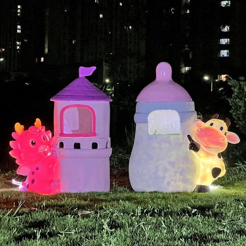 户外卡通动物树桩垃圾桶玻璃钢园林雕塑景区幼儿园游乐园装饰摆件