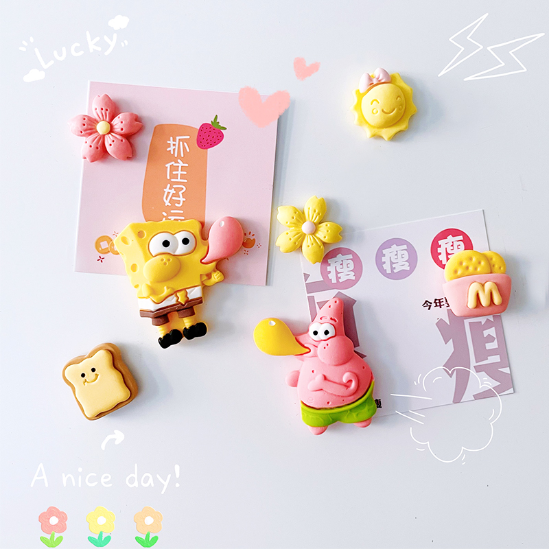 迷你鸭子冰箱贴可爱强力磁性贴个性创意吸铁石3d立体小巧装饰情侣