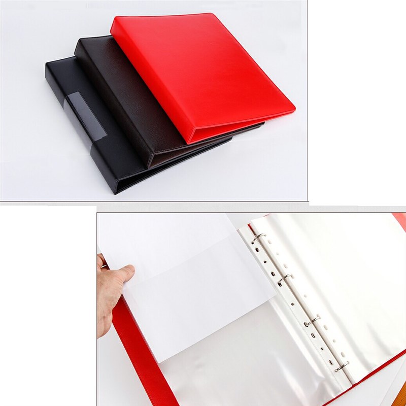 A4皮质资料册活页资料夹60页插页文件夹多层4孔O型产品手册印LOGO