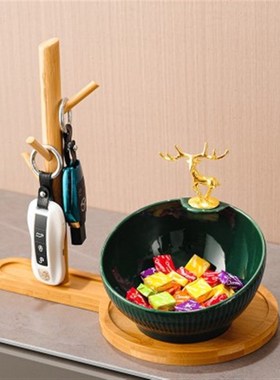 厂简约入户鞋柜进门口放钥匙收纳装饰摆件玄关创意轻奢挂钥匙置促