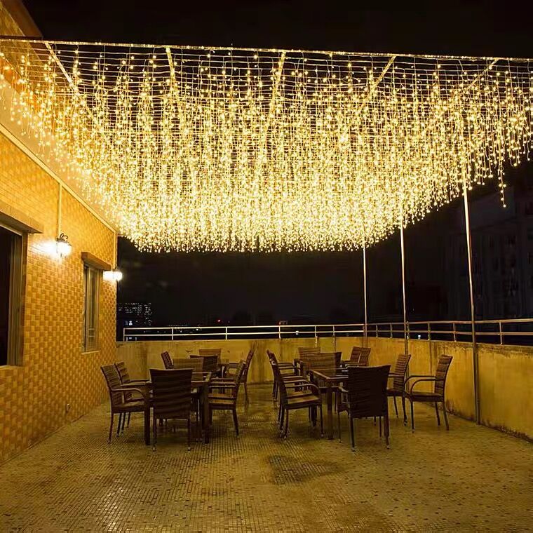 LED星星小彩灯闪灯串灯婚庆酒店KTV浪漫卧室装饰灯冰条窗帘瀑布灯