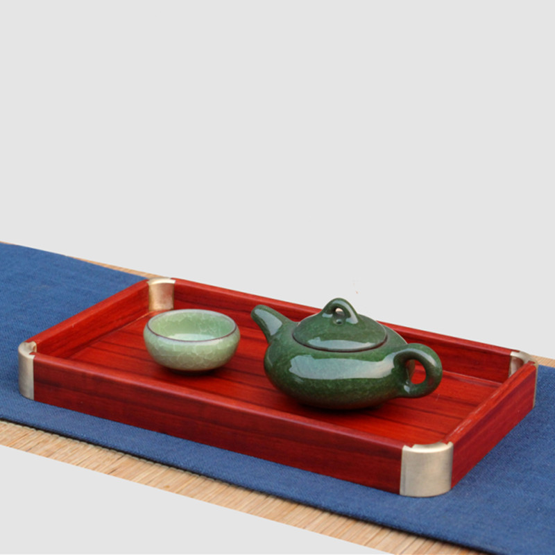 实木红花梨木长方形收纳托盘果盘文盘都承盘中式简约茶具茶托茶盘