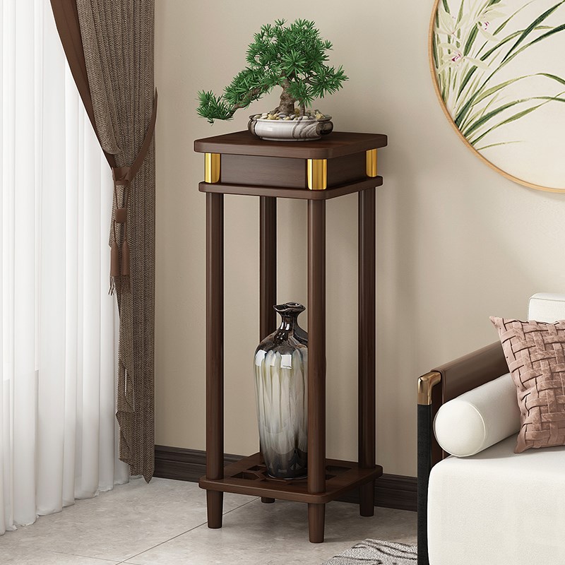 中式花架客厅落地置物架非实木多层花盆底架2024新款盆栽摆放架子