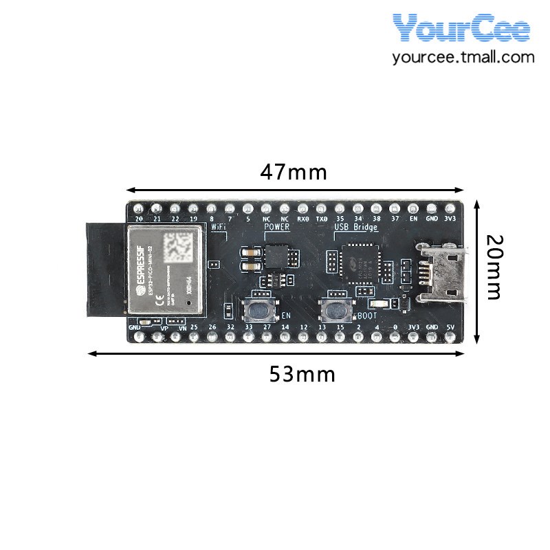 ESP32-PICO-DevKitM-2开发板搭载ESP32-PICO-MINI-02模组/IoT串口