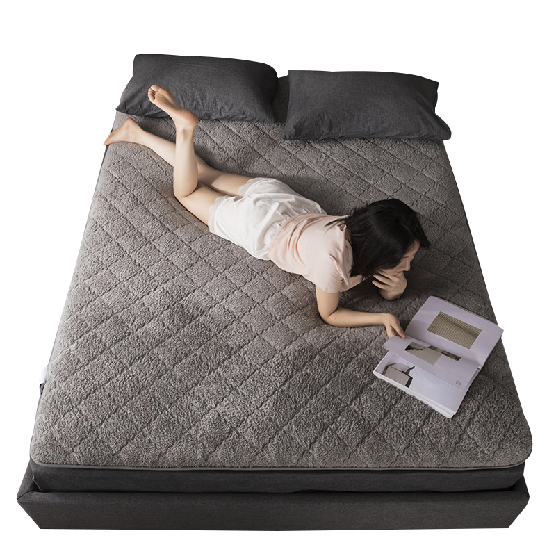 羊羔绒冬季加厚床垫软垫被褥子海绵铺底学生宿舍单人专用双人家用