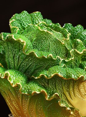 百财大吉白菜摆件招财客厅入户玄关电视柜装饰品搬新家乔迁礼物