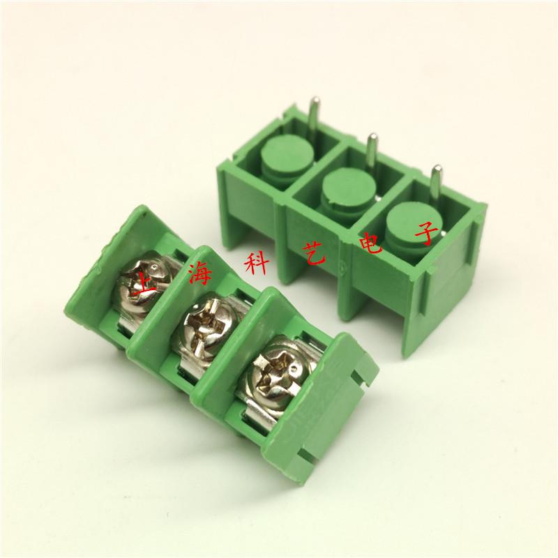 杰科JIEKE螺钉式PCB接线端子 JK762-3P/3芯 7.62间距 绿色