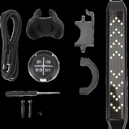 Led车载表情包屏自行车尾灯带转向灯夜骑行防水尾灯配件APP自定义