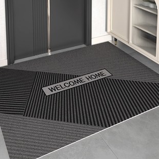 入户门地垫丝圈进门玄关黑色可裁剪耐磨耐脏免洗防滑蹭土地毯脚垫