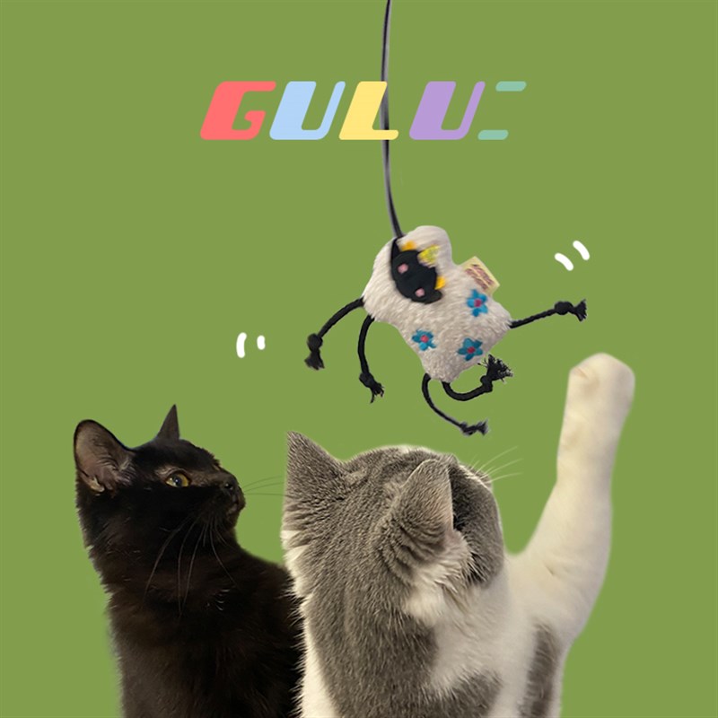 咕噜gulu:呼呼叫黑羊逗猫玩具逗猫棒猫玩具不含猫草猫薄荷幼猫