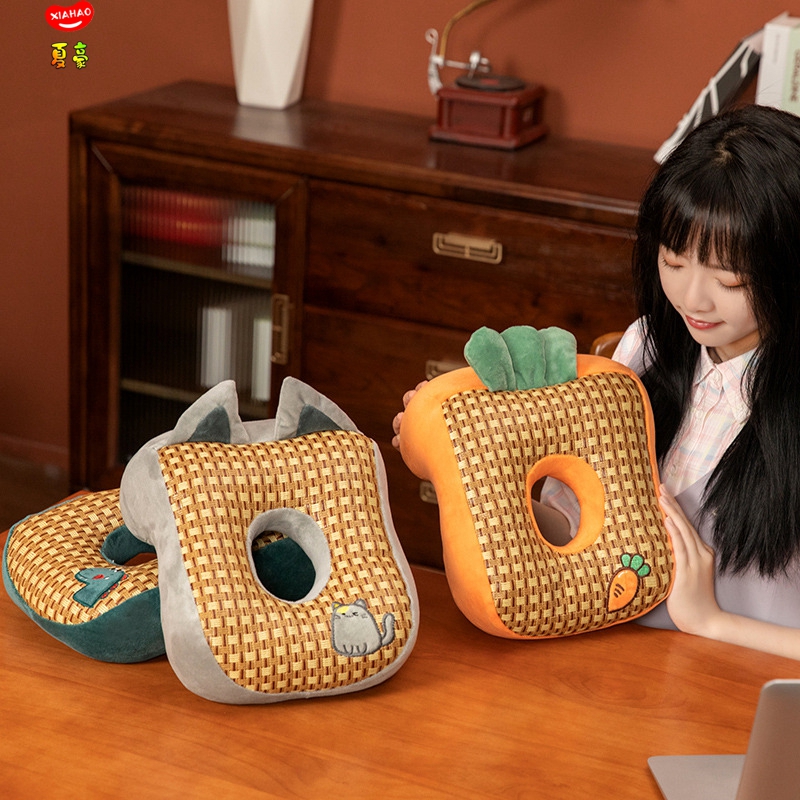 夏季藤席儿童学生趴趴枕趴桌子睡觉枕办公室午睡枕趴睡枕午睡神器