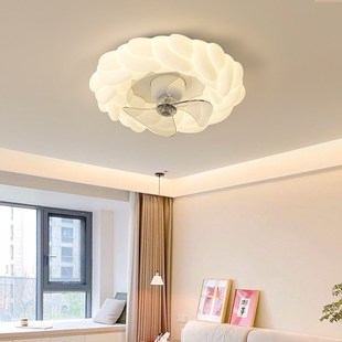奶油风卧室灯吸顶灯吊扇灯儿童房餐厅主卧风扇电风扇灯2024年新款