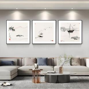 吴冠中水墨画客厅餐桌包厢墙面挂画现代简约中国风中式饭店装饰画