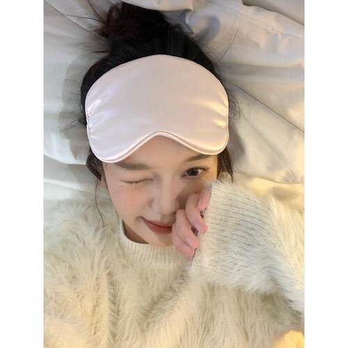 禁欲系眼罩睡觉冰丝睡眠专用遮光缓解眼疲劳仿真丝午睡不勒头助眠