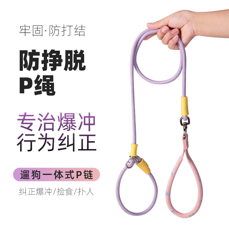 新款宠物牵引绳不勒手弹力狗狗牵引带狗链子防挣脱宠物用品