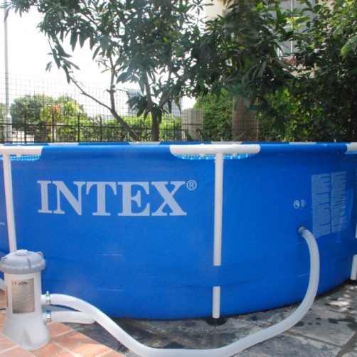 INTEX28202金属支架家庭水池 儿童戏水游泳池 简易鱼虾池