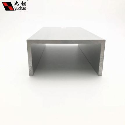 铝合金u型槽包边条120x60x6玻璃卡槽u形铝槽铝合金型材边框u槽铝