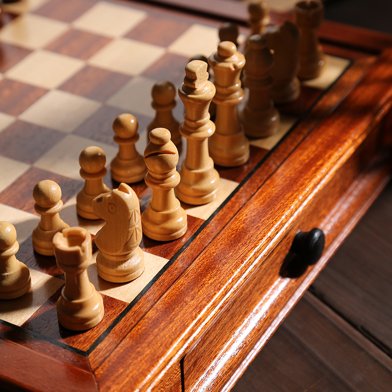 国际象棋实木磁性西洋棋成人比赛专用大号高档摆件装饰送礼chess