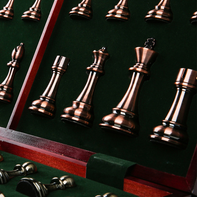 国际象棋比赛专用高档礼盒套装实木折叠棋盘超大棋子西洋棋chess