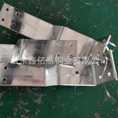 现货销售T2镀锡紫铜排激光切割紫铜件变压器用母线排铜排冲孔件