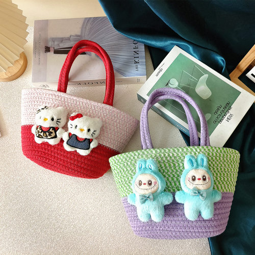 儿童生日编织篮幼儿园毕业送小朋友实用百日宴分享周岁伴手礼提袋