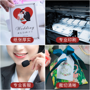 喜糖盒卡片婚礼感谢卡定制好久不见订婚宴祝福贺卡设计请你吃喜糖