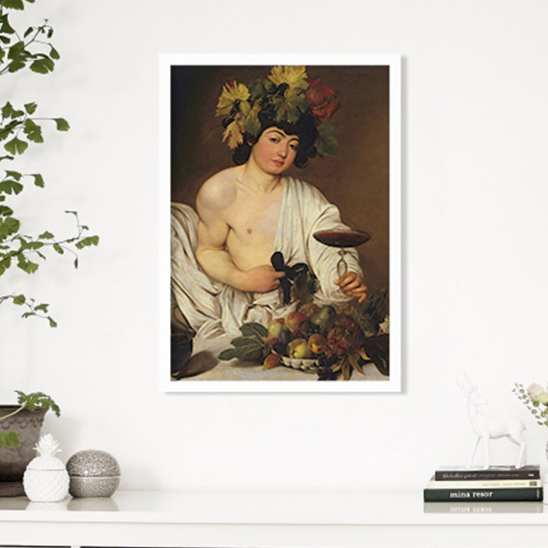 葡萄酒酒神图红酒巴克斯画作装饰画酒吧酒窖餐厅挂画产区图带框画