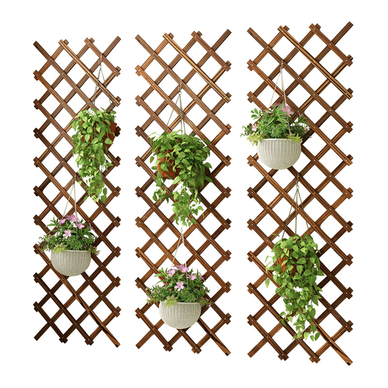 花园实木质客厅花盆架壁挂墙上阳台装饰绿萝悬挂式室内花架子爬藤