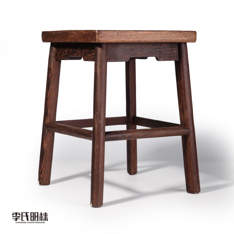 鸡翅木方凳餐桌凳实木凳子红木加厚独板换鞋凳洗脚原木高脚方吧凳