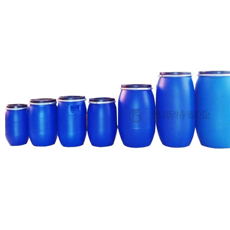 加厚30/50/60/120/160/200L升法兰桶开口塑料桶储水桶化工桶抱箍