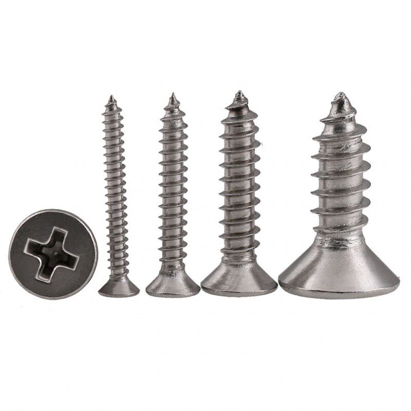 m4m5m6m8*16x20x25x30x35x40x45不锈钢304沉头平头十字自攻螺丝钉