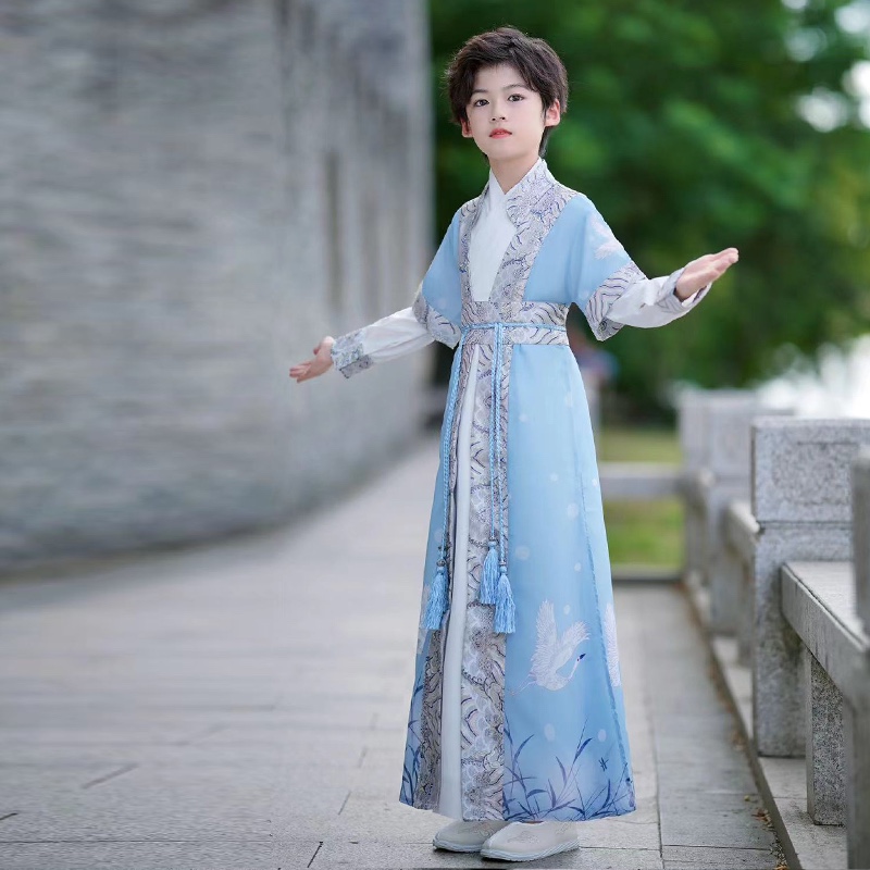 汉服男童夏款2023新款儿童古装男孩中国风夏装古风武侠客唐装夏季
